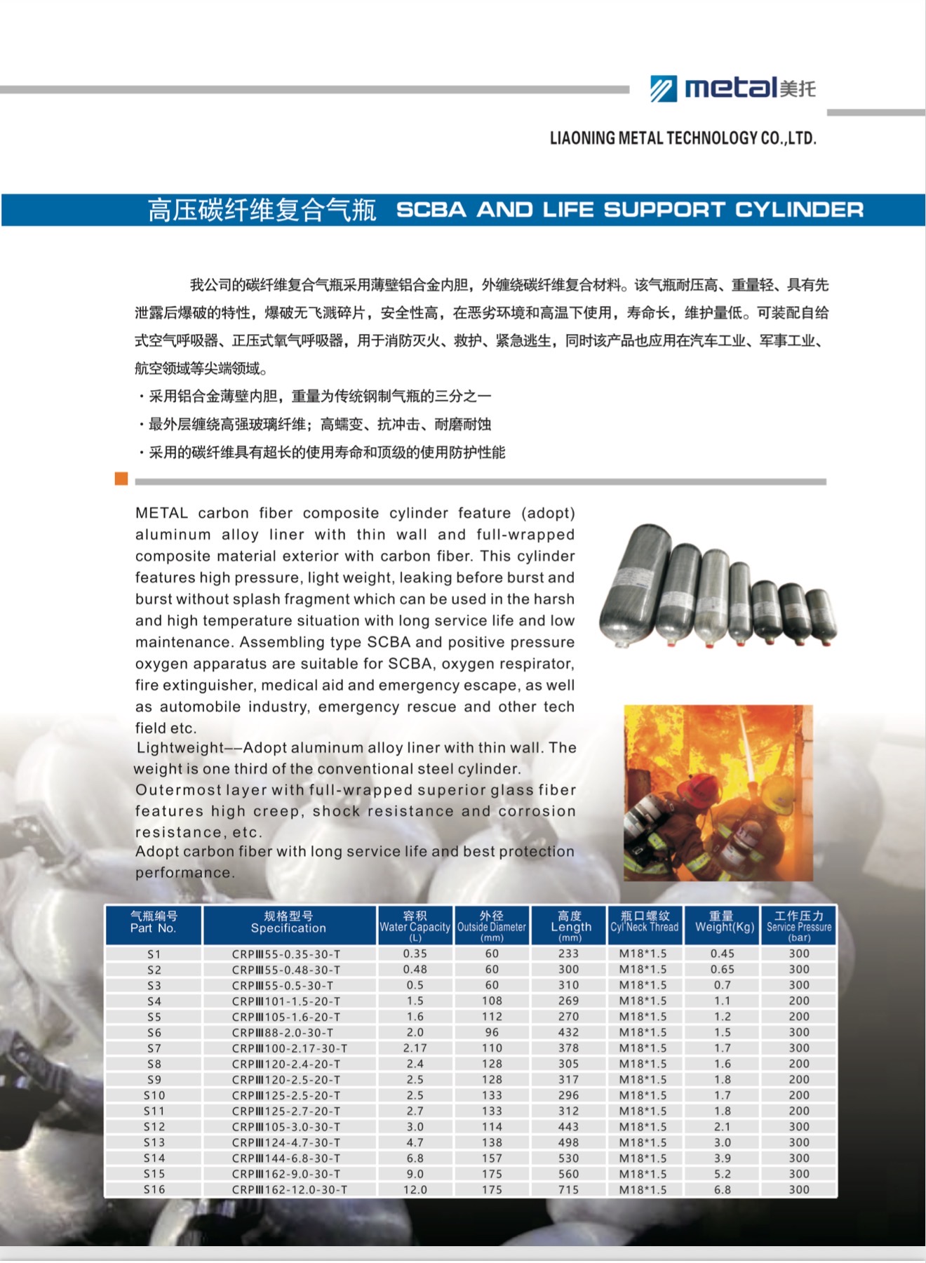 Carbon fiber composite gas cylinder