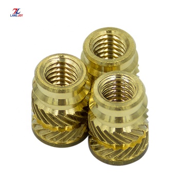 hex threading lock RIVETflange brass copper knurled nut