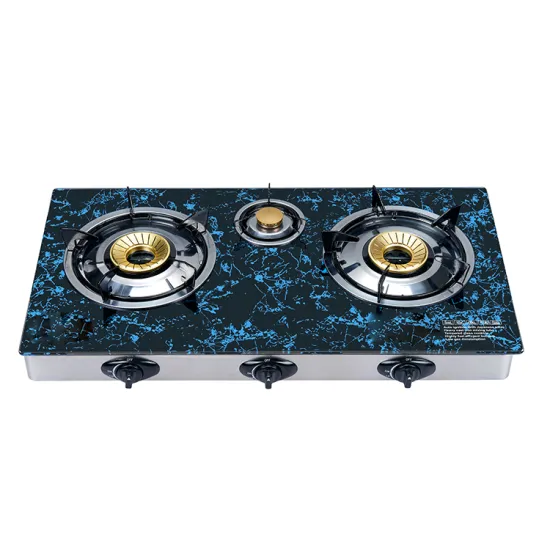 New Design Tempered Glass Gas Stove Portable Three Burner Gas Cooker Suitable For Household Kitchen Stoves