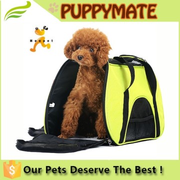 2016 popular simple and elegant fashionable yellow pet carrier bag