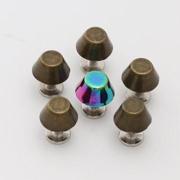 Rainbow Round Metal Foot Rivet with Custom Logo for Purse Hooks and Bags