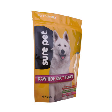Sac de pochette debout recyclable pour emballage de nourriture pour chiens pour animaux de compagnie