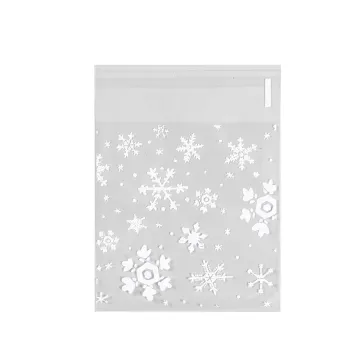 Snowflake Cookie Bags Christmas Party Cello Bags