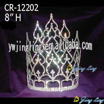 Hot sell 8" Large pageant crowns for sale