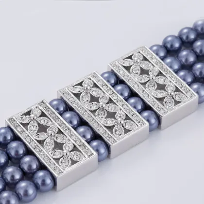 Ocean Blue Four Layers Pearl Bracelet