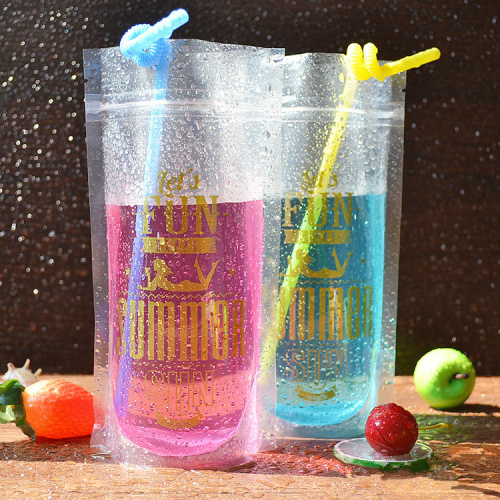 Custom Plastic Juice Packaging Bag with Ziplock