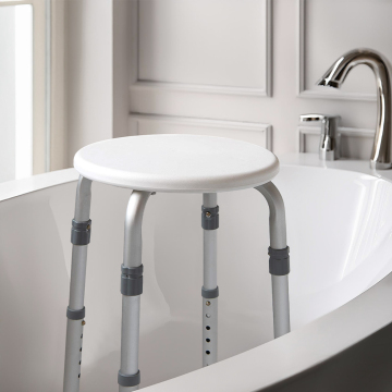 Height Adjustable Non-Slip Aluminum Alloy Bathing Chair for Elderly and Handicapped Showers