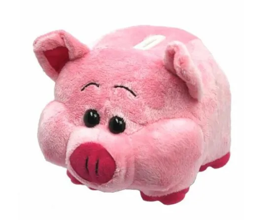 Classic upright ears pink piggy bank plush toys