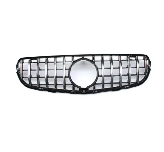 AMG Style Front Grille for Benz GLC Class W253 GLC300 GLC350 - Silver Grill