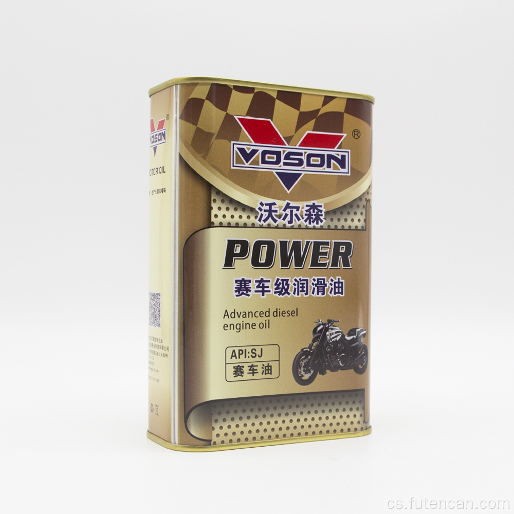 Čtvercová plechovka na motorový olej