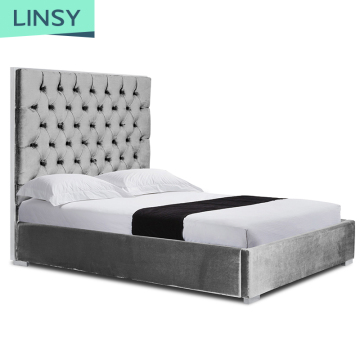 Linsy Americana Camas Modernas Bedroom Furniture Set - Luxury Full King Size Bed Frame With Storage K182
