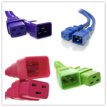 Custom-made Color IEC C19 to C20 extension power cords