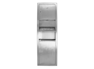 Stainless Steel 304 Multi Functional Washroom Combination, Hand Dryer Waste Units Bin