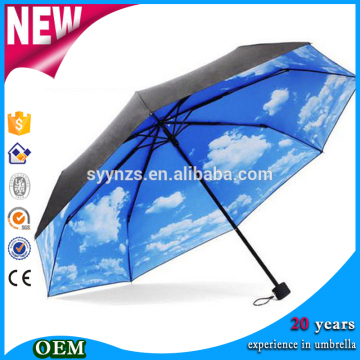 Windproof Sun Rain cheap 3 folding umbrella