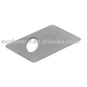 Card shaped beer bottle opener