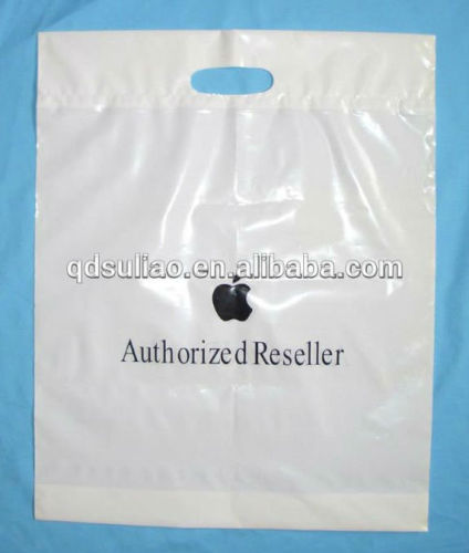 white die cut handle bag