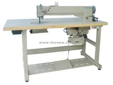 Double Needle Long Arm Compound Feed Heavy Duty Lockstitch Sewing Machine