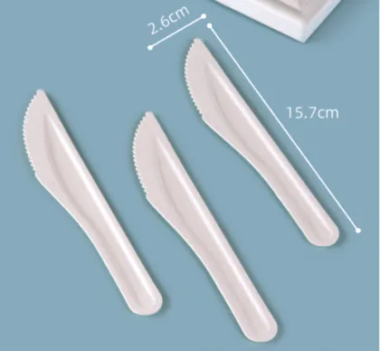 Disposable biodegradable paper pulp knife fork and spoon