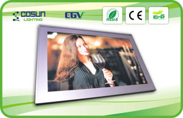 Edge Lit Advertising Magnetic Led Light Box / Pmma Square Wall Mounted Illuminated Light Box