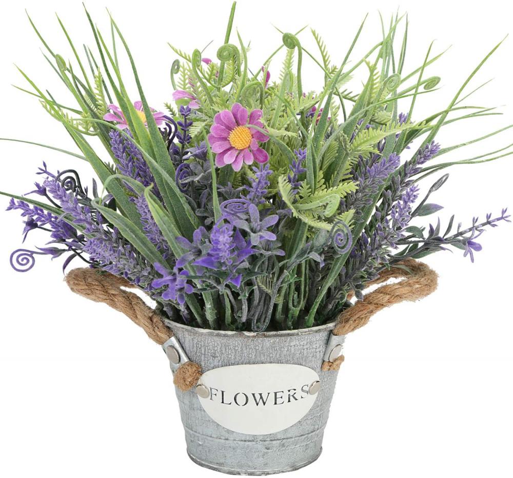 Plantas artificiales flores de lavanda falsas