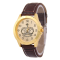 Rhinestone Crown Leather Quartz Watch