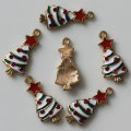 Wholesale Price 11*20MM Rhinestone Christmas Tree Pendants Xmas Holiday Charms Earrings Jewelry Making