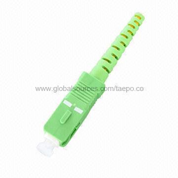 Fiber-optic connector, single mode, simplex, SC/APC, 3mm
