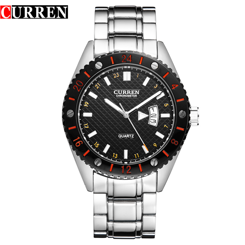 Business Quartz Watch Stainless Steel Band Men Gift 