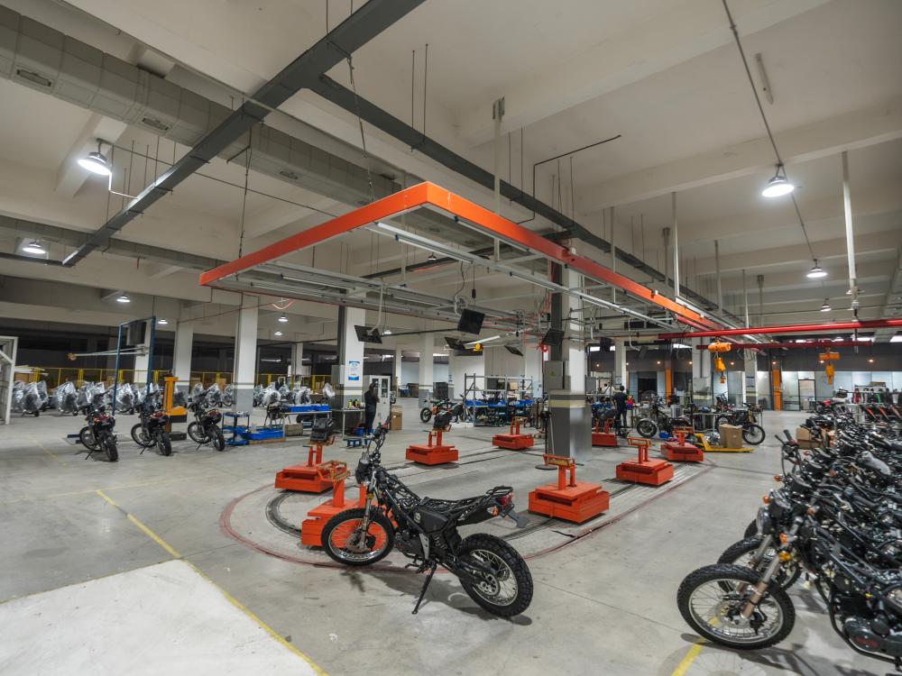 spacious assembly workshop