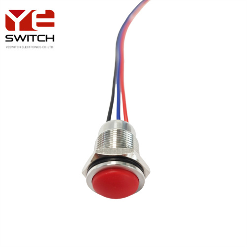 Yeswitch IP68 16mm công tắc nút silicon kim loại