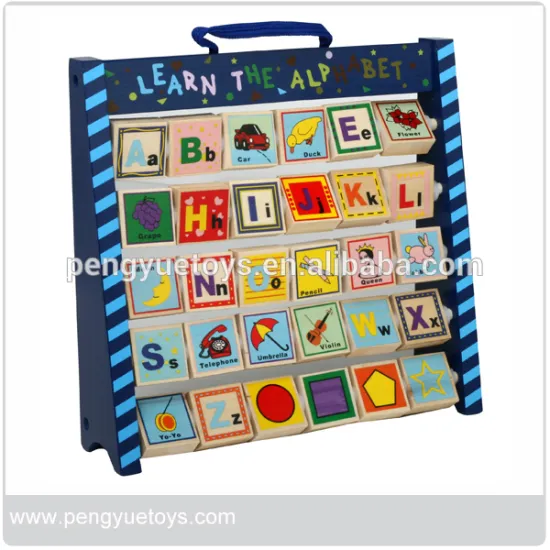 2015 hot-sale educational toy wooden alphabet letters ract