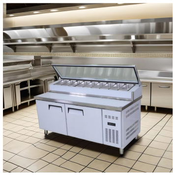 Commercial Stainless Steel Pizza Prep Table Refrigerator with Long Service Time