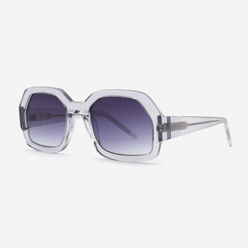 Polygon and Dimensional Acetate female Sunglasses