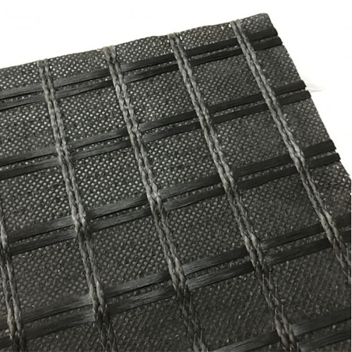 Geotextilgewebe mit Fiberglas Geogrid genäht