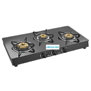 Crystal 3 Burner Toughened Glass Cooktop