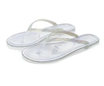 Sparkly Rhinestone Summer Slippers for Beach Fashion
