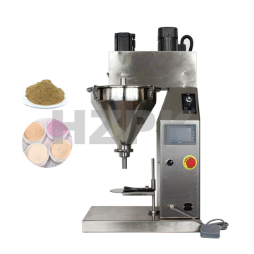 Small Semi-Automatic Table-Top Dry Sachet Milk & Cosmetic Chemical Powder Weighing, Dosing, Filling & Bottle Packing Machine