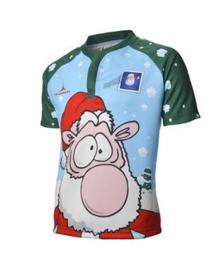 2015 hot sale custom cute Sublimated Christmas senta reindeer rugby shirts for sale
