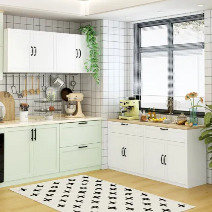 Whole House Custom White Minimalist Furniture Wood Wholesale Kitchen Pantry Organizer Cabinet