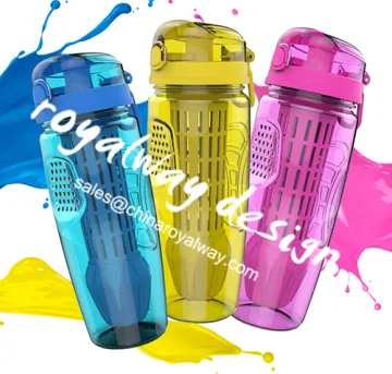 Custom Logo BPA Free Tritan Fruit Infusion bottle with lid and infusion
