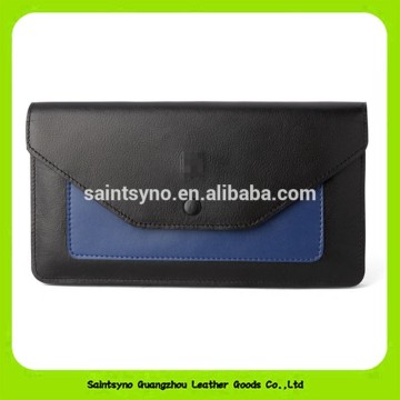 High Capacity Color Joint Brand Design Leather Evening Clutch Purse For Lady 16383