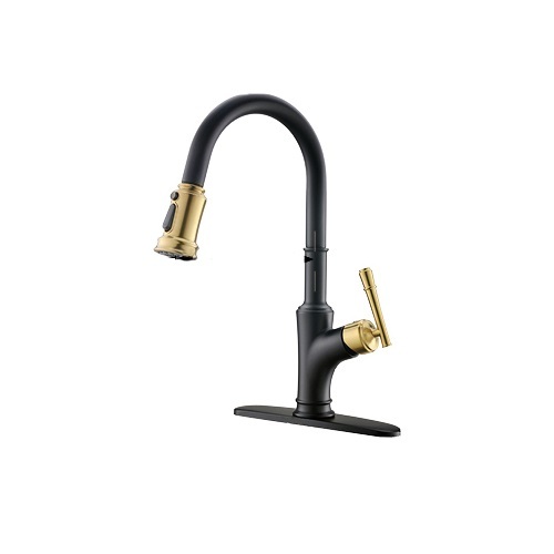 Pull Down Kitchen Faucet Modern Black 304 Stainless Steel Kitchen Sink Faucet Manufactory