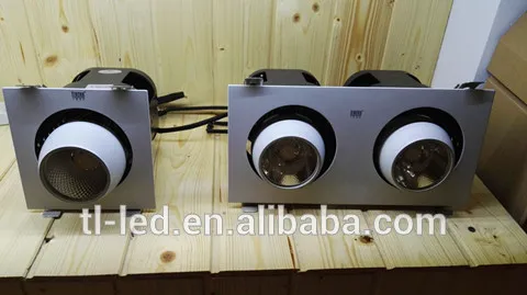 LED CEILING LIGHT 25W*2, DOUBLE HEAD DIMMABLE COB DOWNLIGHT