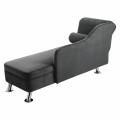 Plush Cloth Upholstered Chaise Longue Sofa