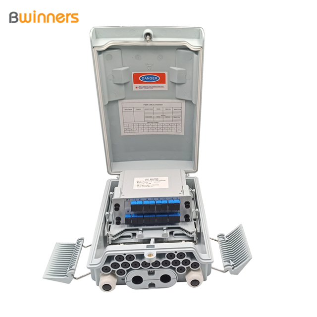 1x16 แยก PLC กลางแจ้งไฟเบอร์กล่องไฟเบอร์การเข้าถึงกล่องเลิกจ้างกล่องขั้ว