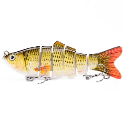 Lifelike Plastic Multi-Jointed Wobbler Swim Bait Fishing Lures