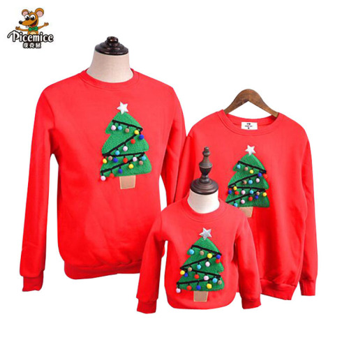 Family Matching Outfits 2020 Winter Christmas Sweater Christmas tree Children Clothing Kid shirt Polar Fleece Warm Family Clothe