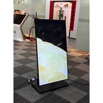 עגלה פנימית 4K LCD שילוט דיגיטלי עם גלגלים