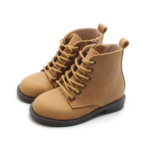 Children Shoes Malaysia Brown Horse Fashion Leather Kids Boots Supplier