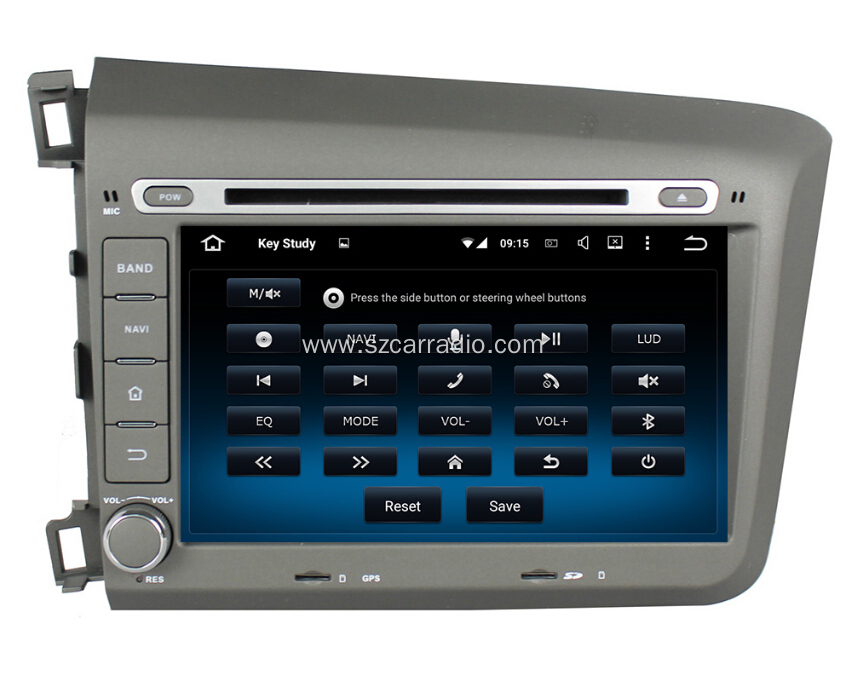 Civic 2012 Car DVD GPS Player For Honda